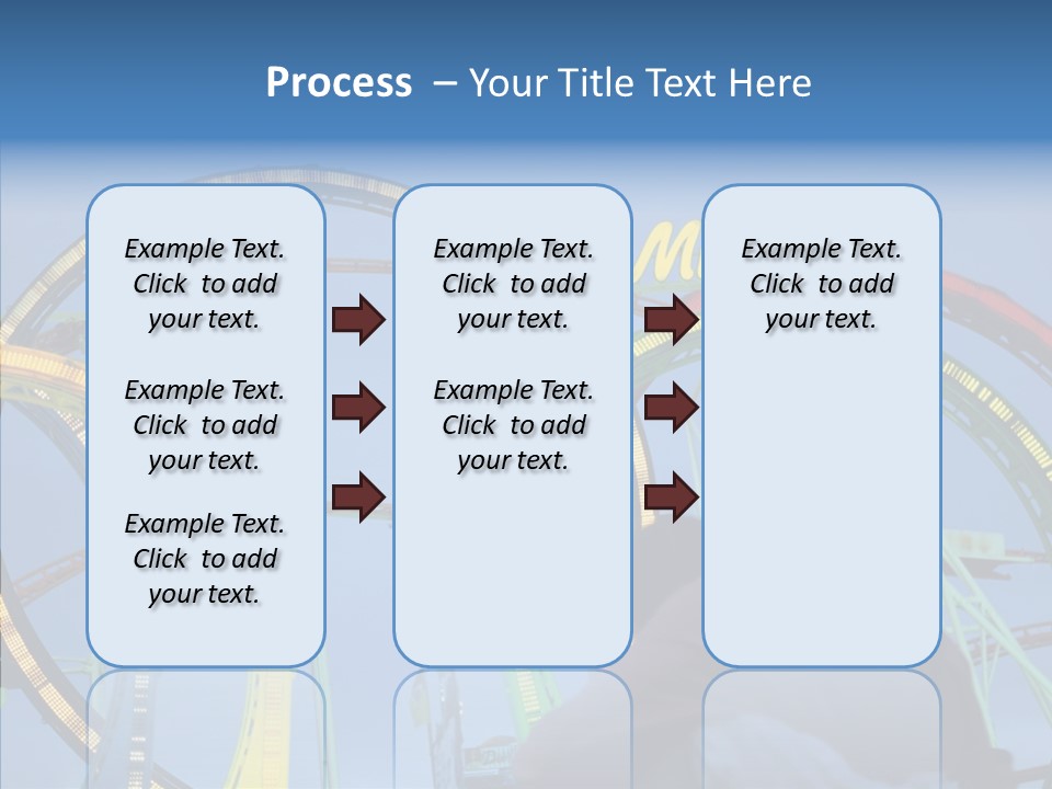 Couple Looking At Rollercoaster PowerPoint Template