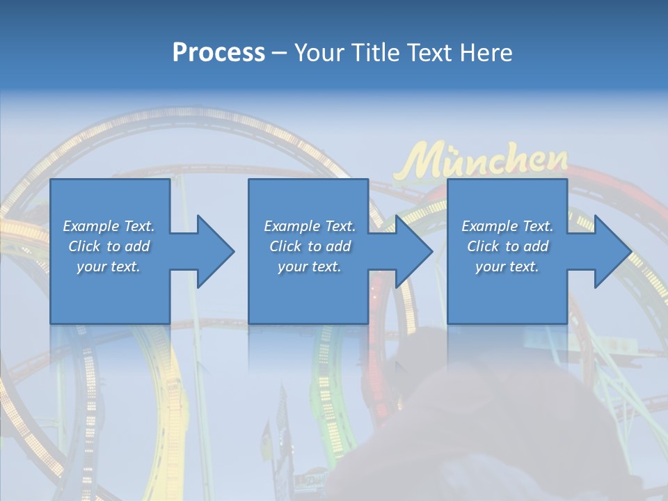 Couple Looking At Rollercoaster PowerPoint Template