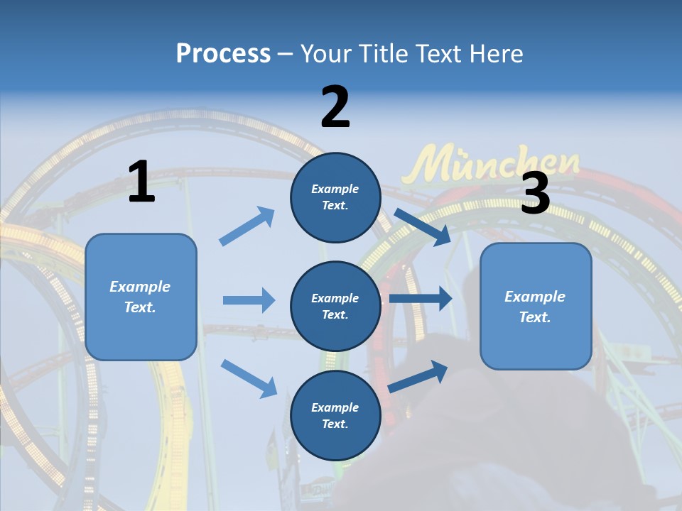 Couple Looking At Rollercoaster PowerPoint Template