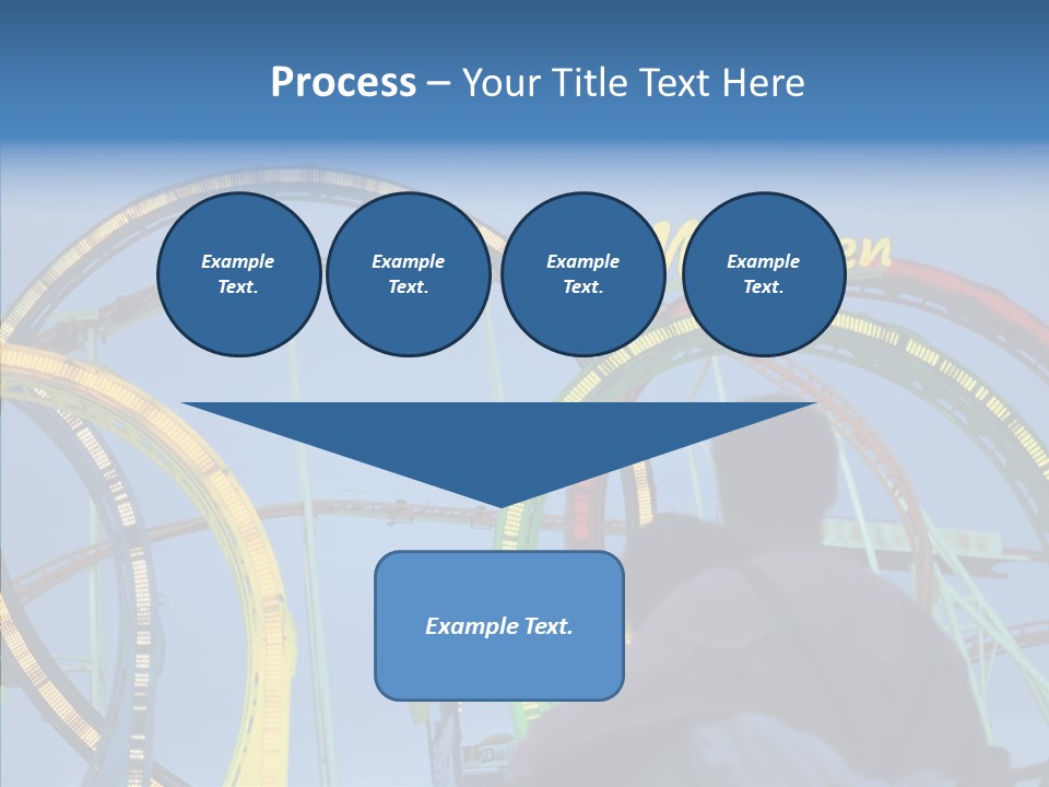 Couple Looking At Rollercoaster PowerPoint Template