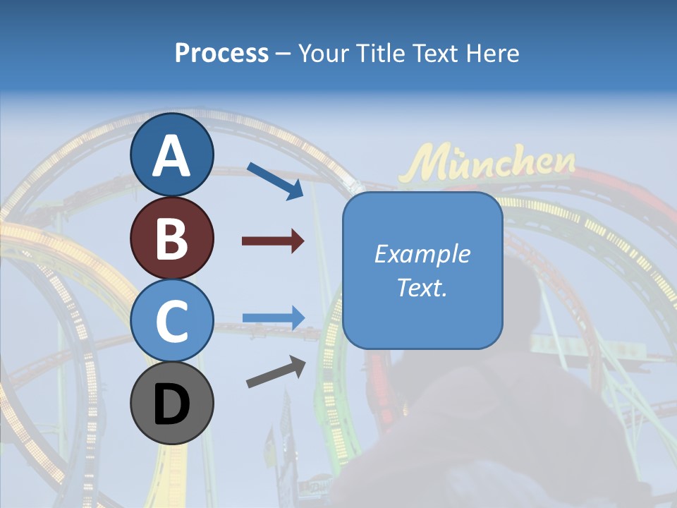 Couple Looking At Rollercoaster PowerPoint Template