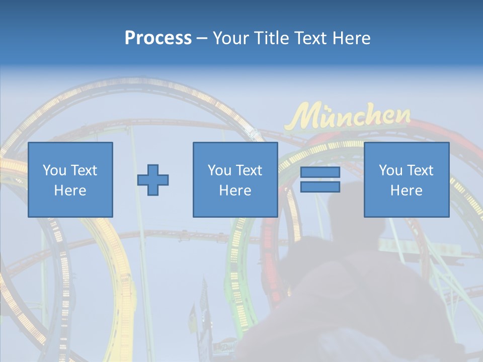 Couple Looking At Rollercoaster PowerPoint Template