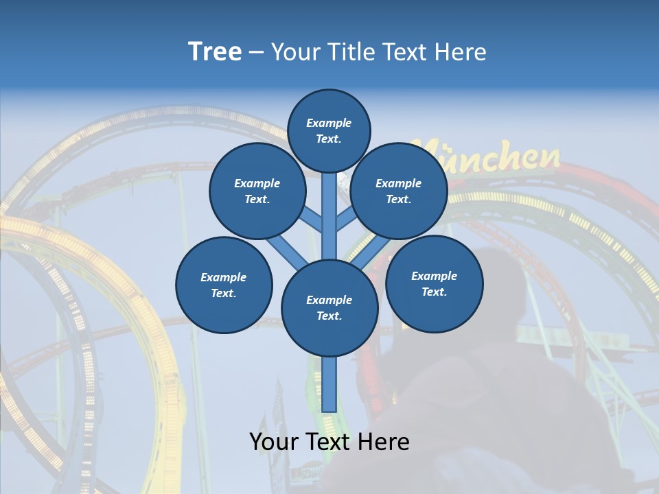 Couple Looking At Rollercoaster PowerPoint Template