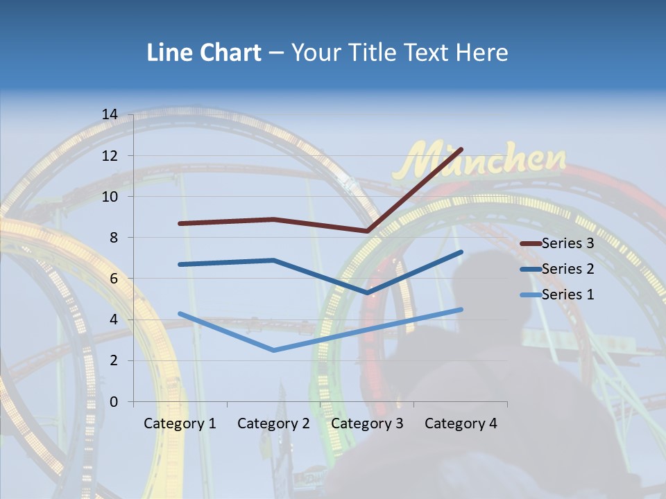 Couple Looking At Rollercoaster PowerPoint Template