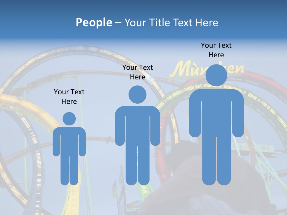 Couple Looking At Rollercoaster PowerPoint Template