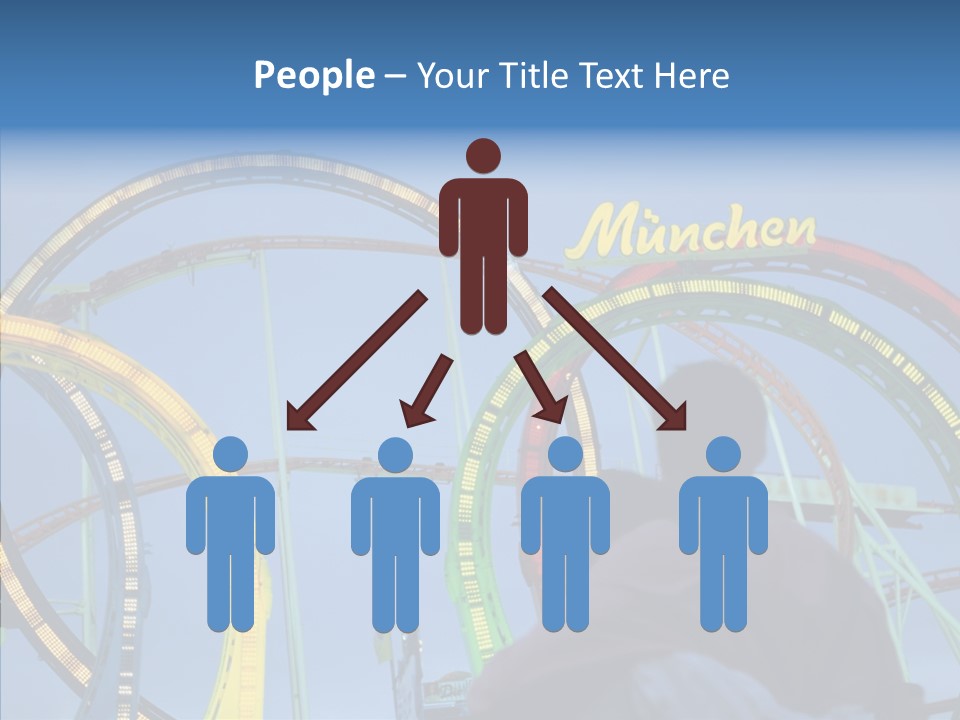 Couple Looking At Rollercoaster PowerPoint Template