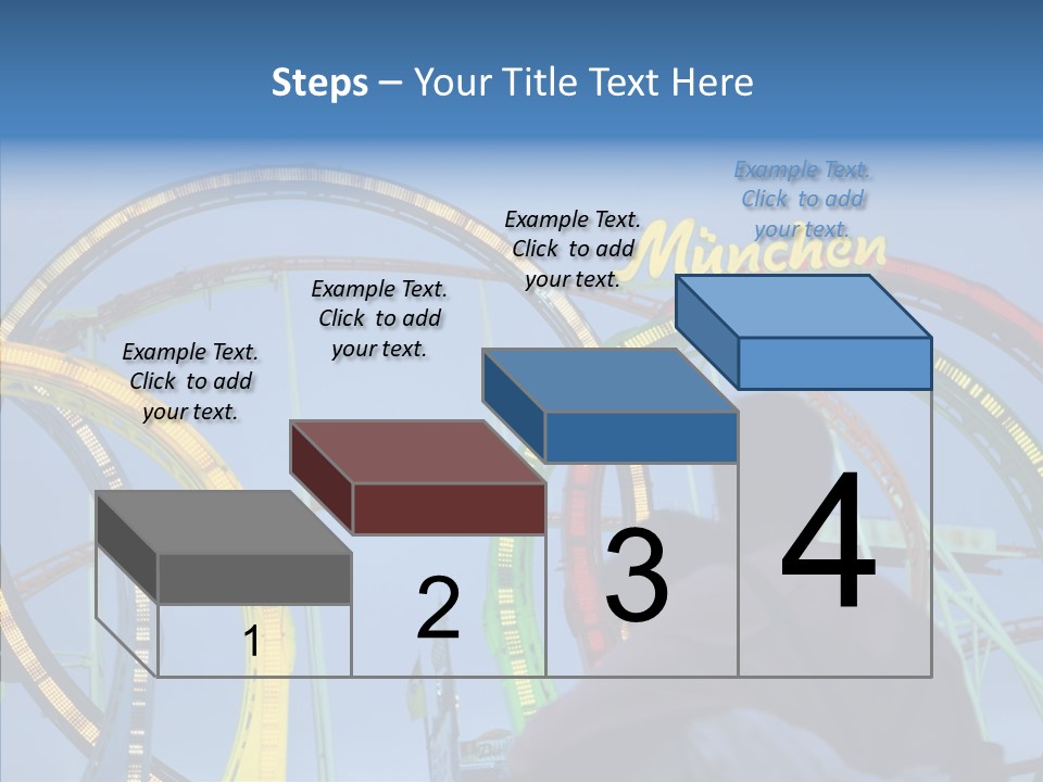 Couple Looking At Rollercoaster PowerPoint Template