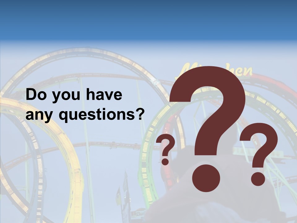 Couple Looking At Rollercoaster PowerPoint Template