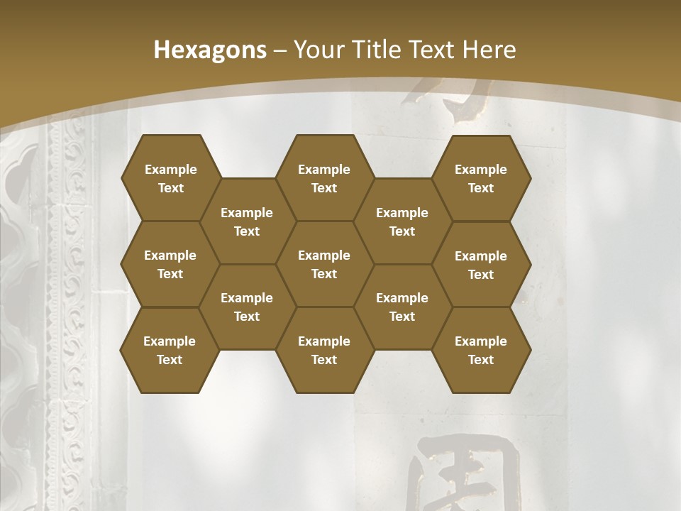 Chinese Characters On A Wall PowerPoint Template