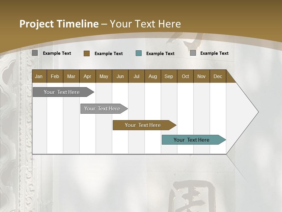 Chinese Characters On A Wall PowerPoint Template