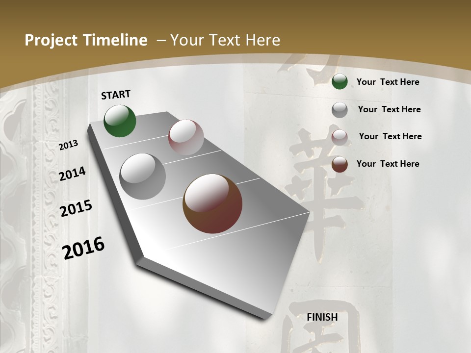 Chinese Characters On A Wall PowerPoint Template