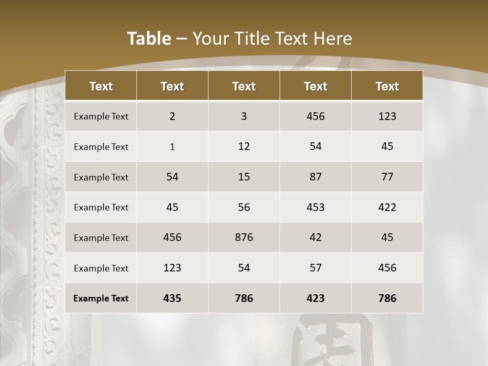 Chinese Characters On A Wall PowerPoint Template