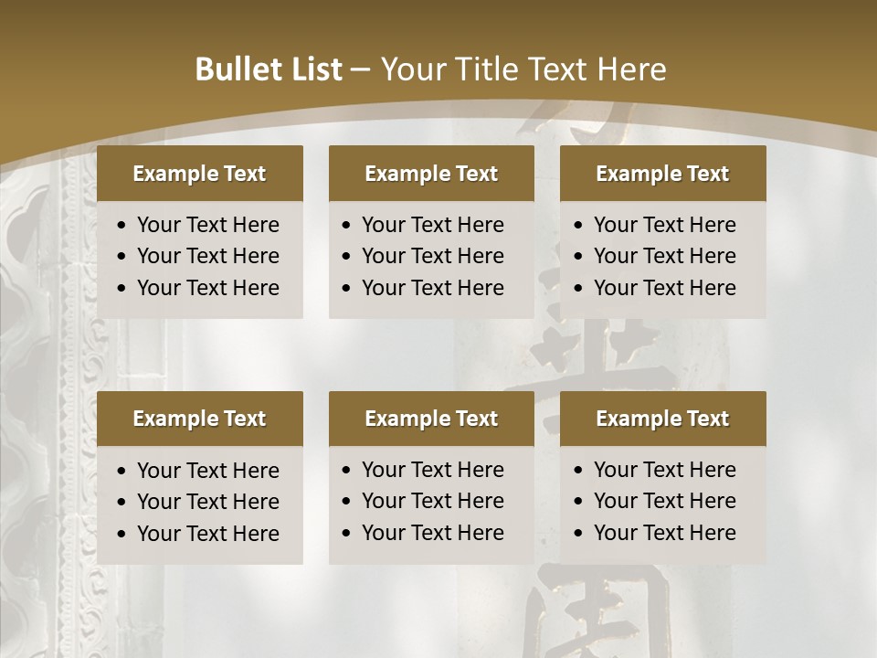 Chinese Characters On A Wall PowerPoint Template