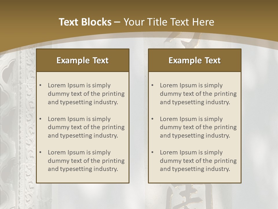 Chinese Characters On A Wall PowerPoint Template