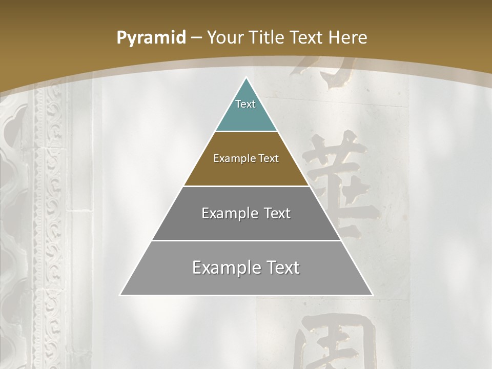 Chinese Characters On A Wall PowerPoint Template