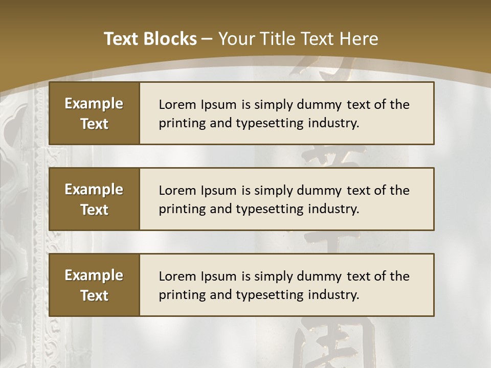 Chinese Characters On A Wall PowerPoint Template