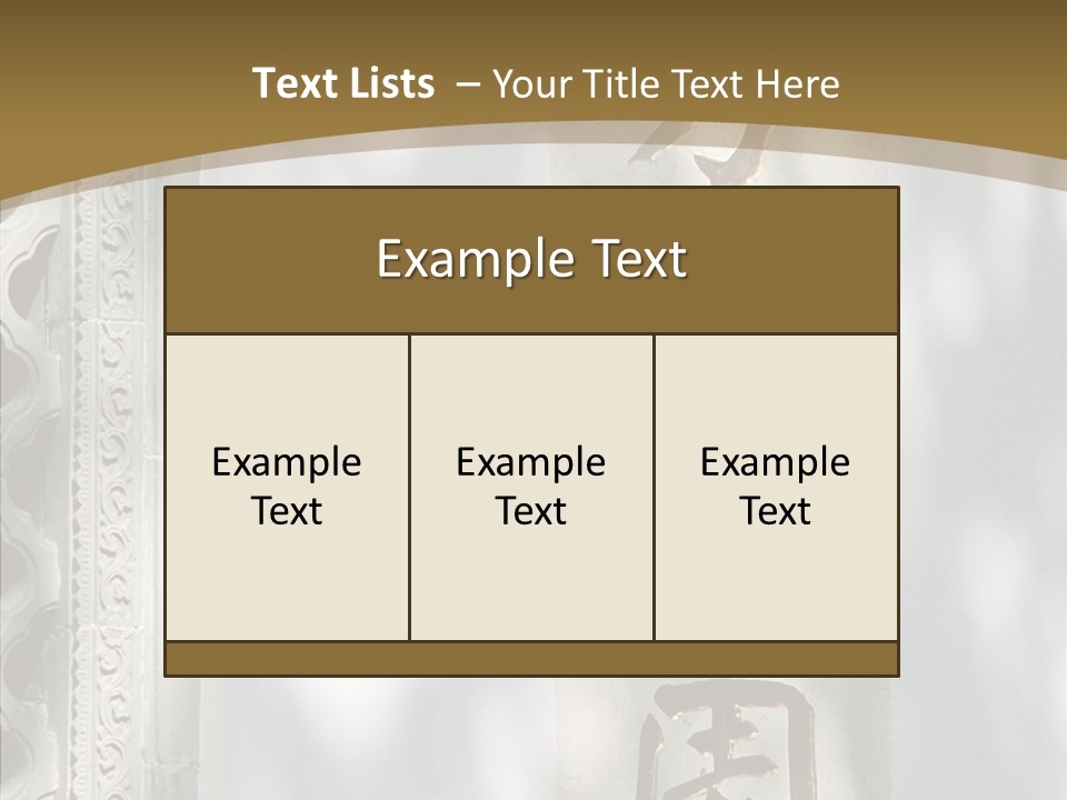Chinese Characters On A Wall PowerPoint Template