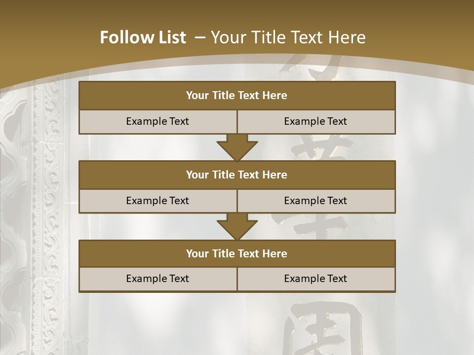 Chinese Characters On A Wall PowerPoint Template