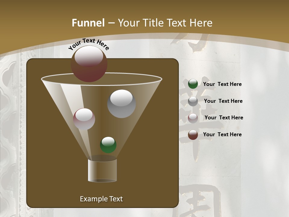 Chinese Characters On A Wall PowerPoint Template