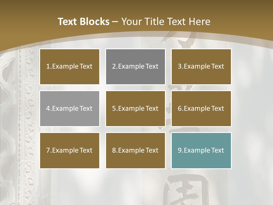 Chinese Characters On A Wall PowerPoint Template