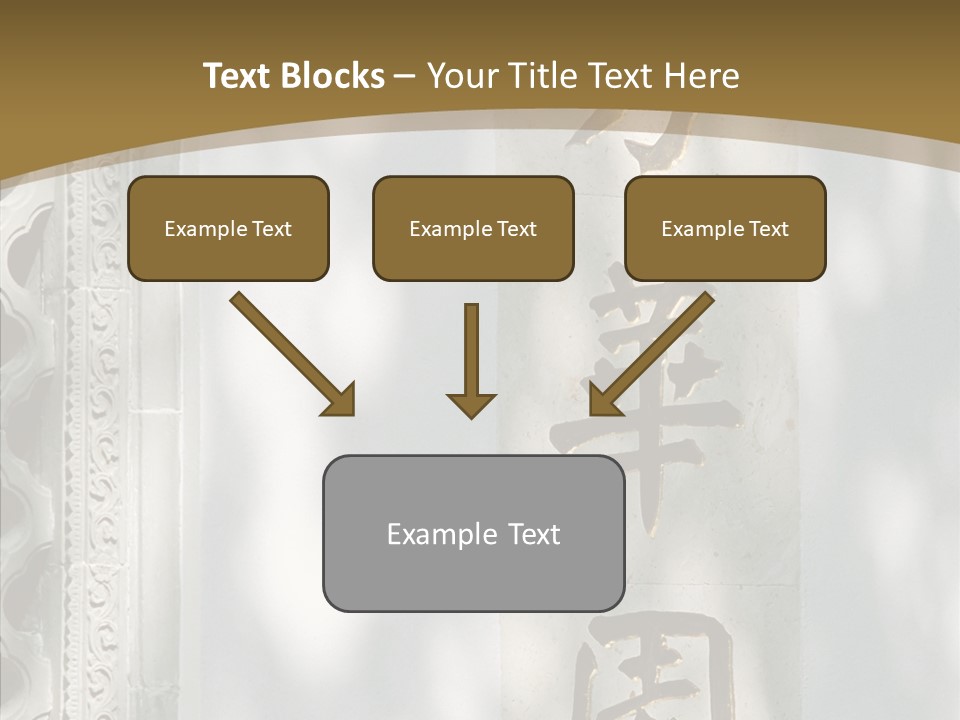 Chinese Characters On A Wall PowerPoint Template
