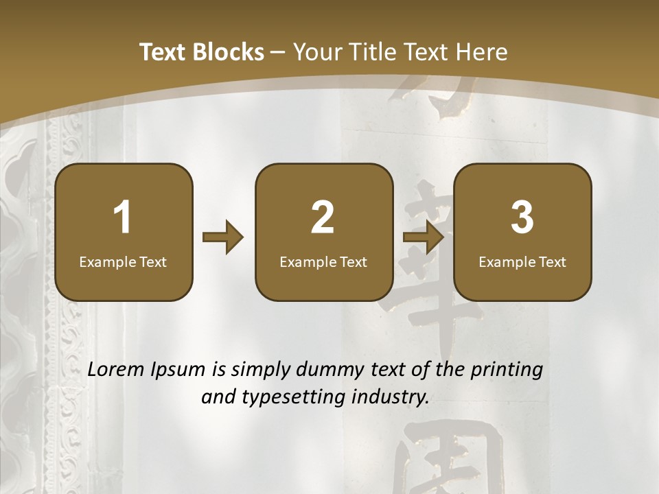 Chinese Characters On A Wall PowerPoint Template