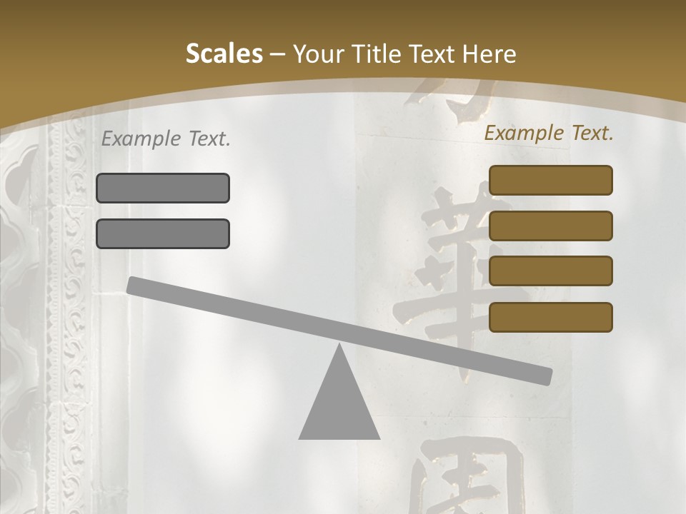 Chinese Characters On A Wall PowerPoint Template