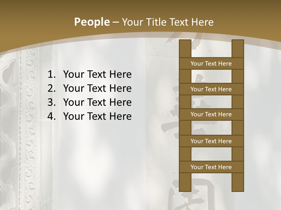 Chinese Characters On A Wall PowerPoint Template