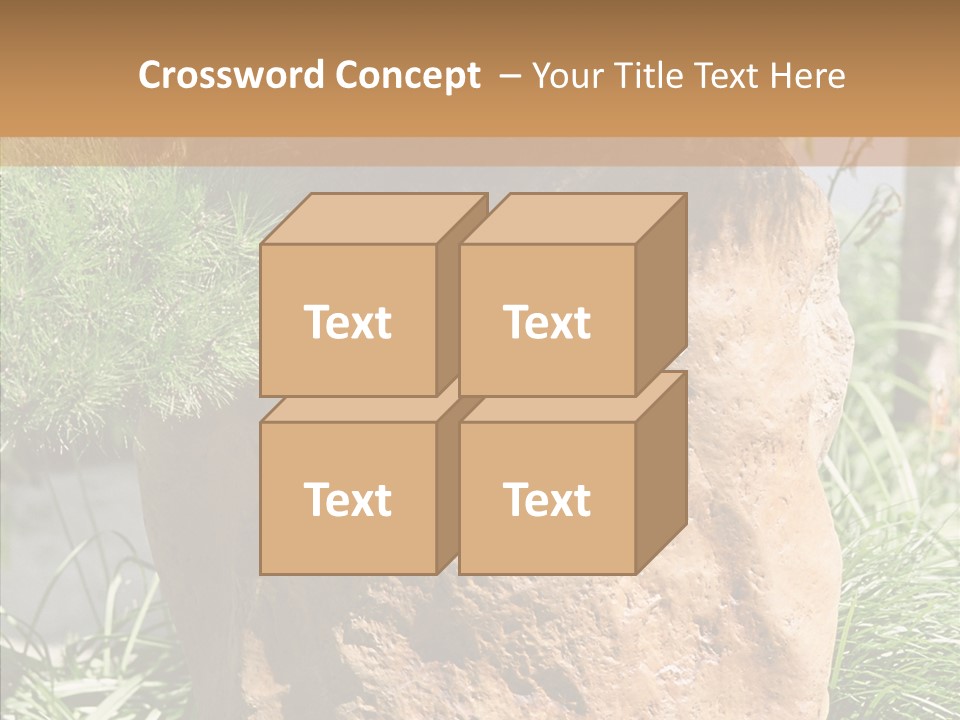Stone Carved With Chinese Characters PowerPoint Template