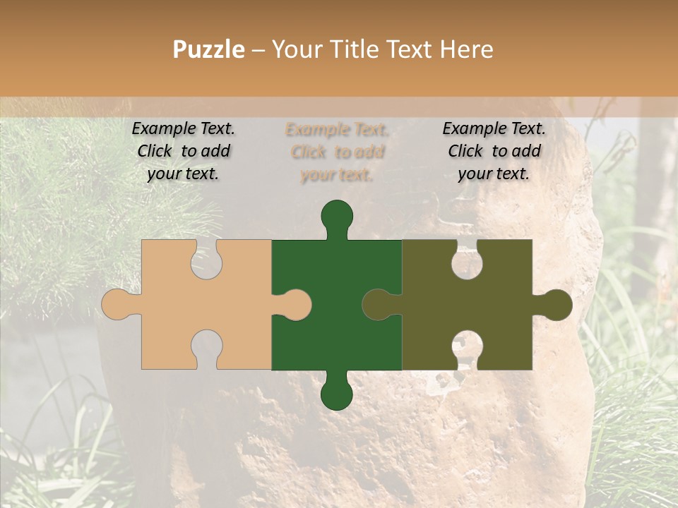 Stone Carved With Chinese Characters PowerPoint Template