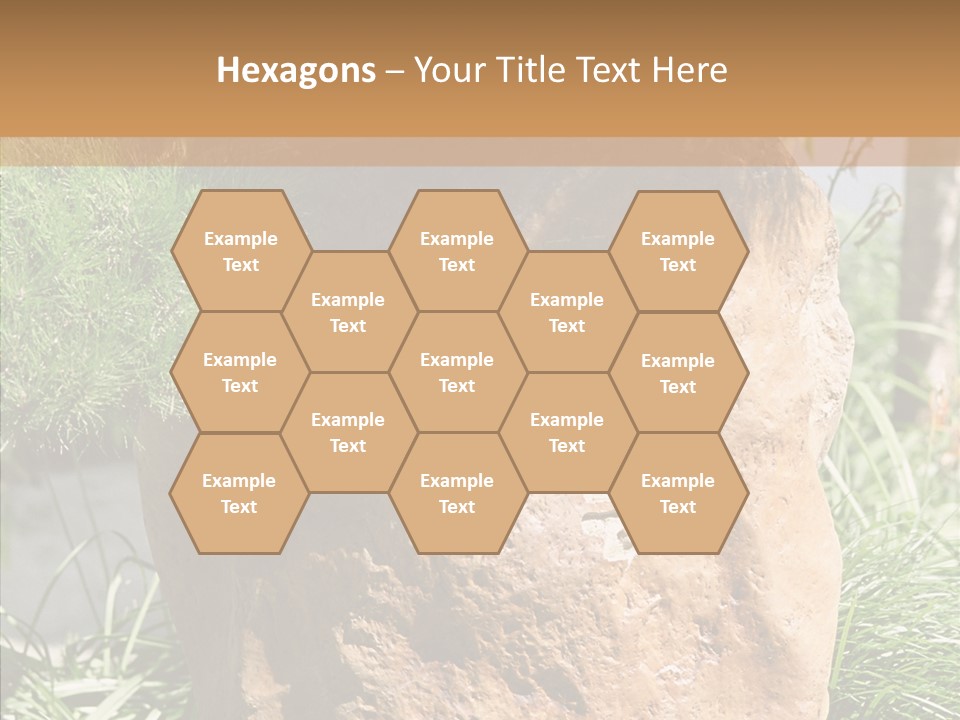 Stone Carved With Chinese Characters PowerPoint Template