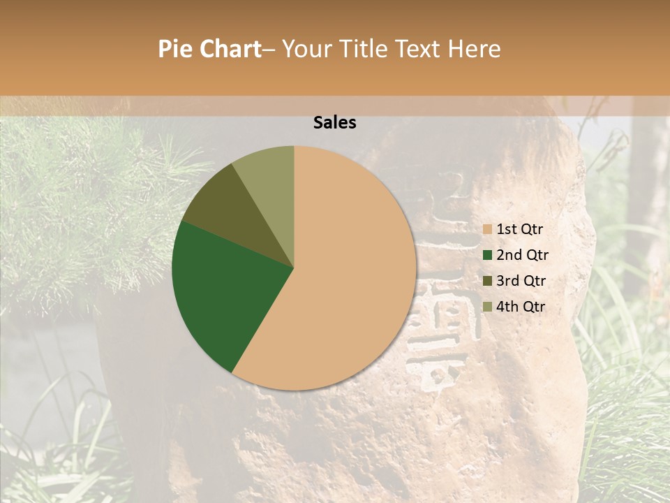 Stone Carved With Chinese Characters PowerPoint Template