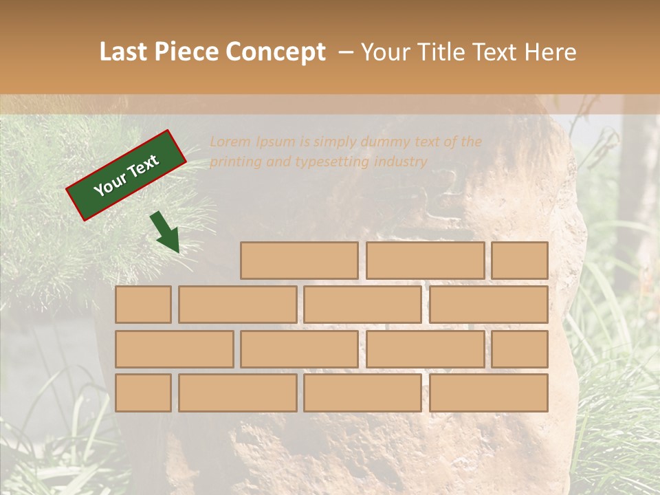 Stone Carved With Chinese Characters PowerPoint Template