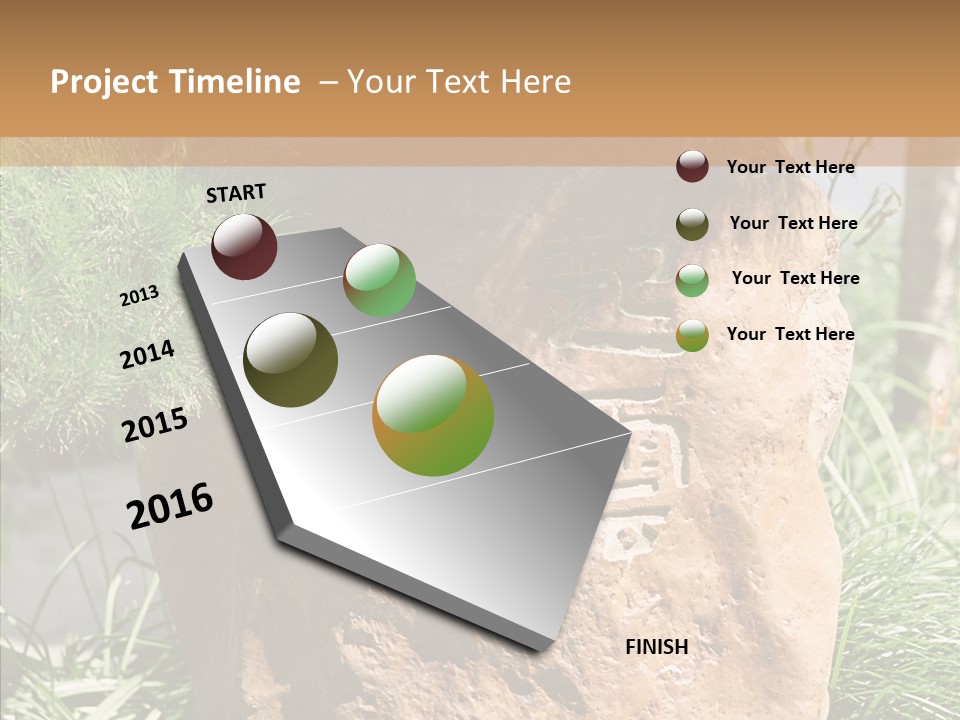 Stone Carved With Chinese Characters PowerPoint Template