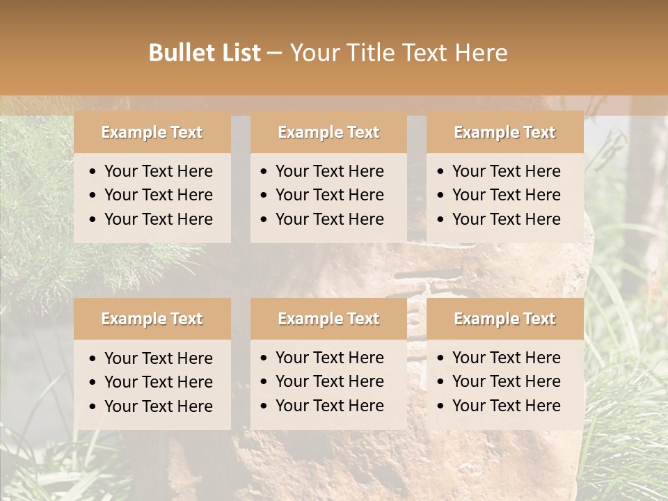 Stone Carved With Chinese Characters PowerPoint Template
