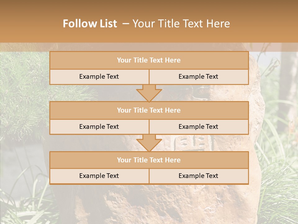 Stone Carved With Chinese Characters PowerPoint Template