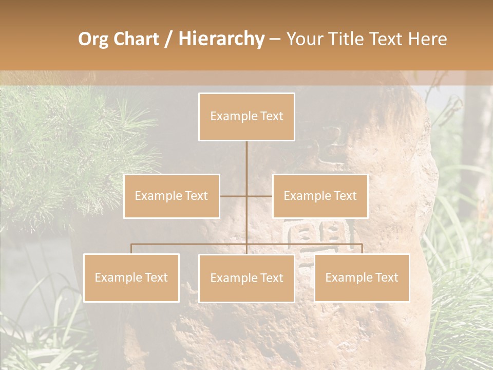 Stone Carved With Chinese Characters PowerPoint Template