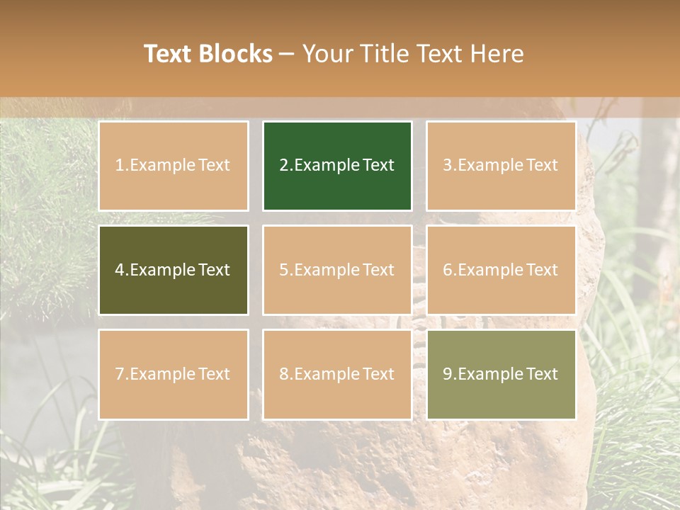 Stone Carved With Chinese Characters PowerPoint Template