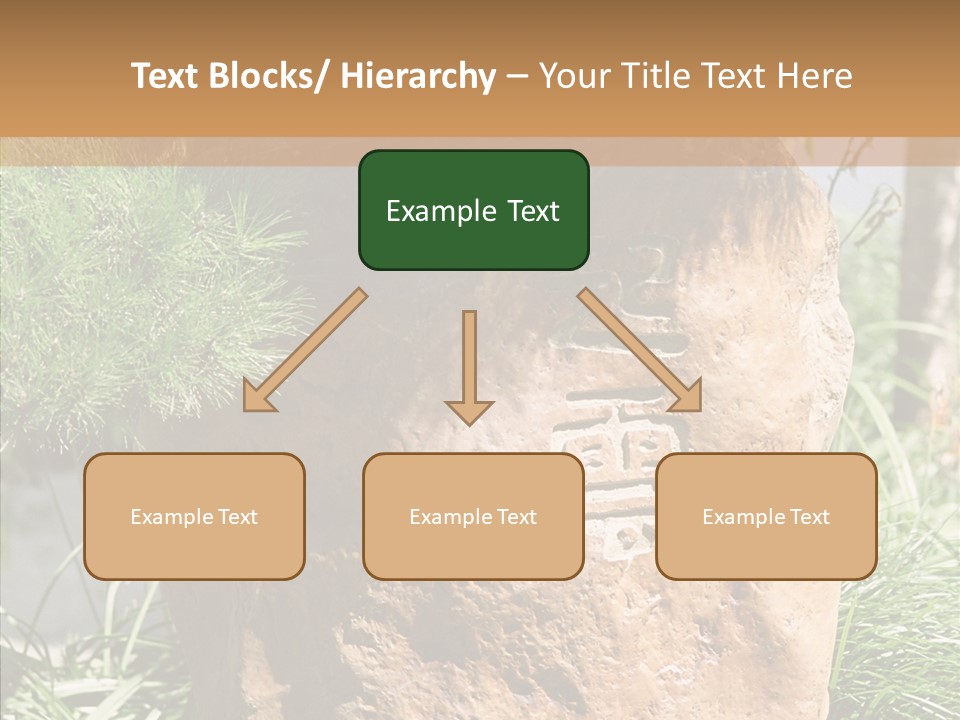 Stone Carved With Chinese Characters PowerPoint Template