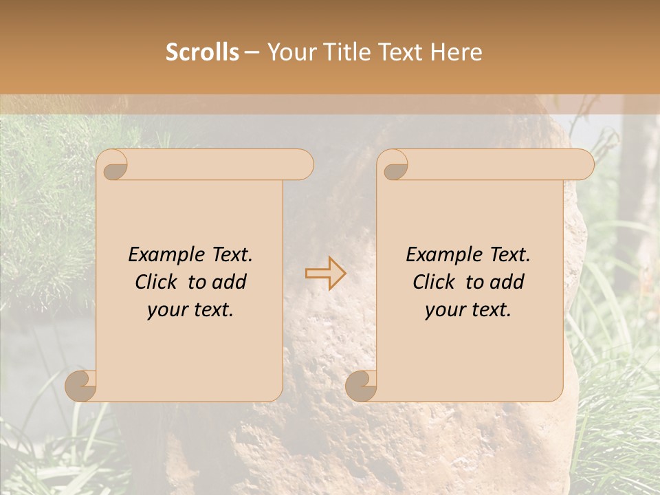 Stone Carved With Chinese Characters PowerPoint Template
