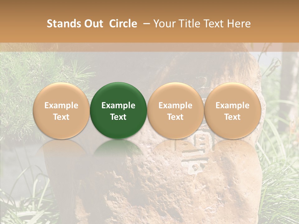 Stone Carved With Chinese Characters PowerPoint Template