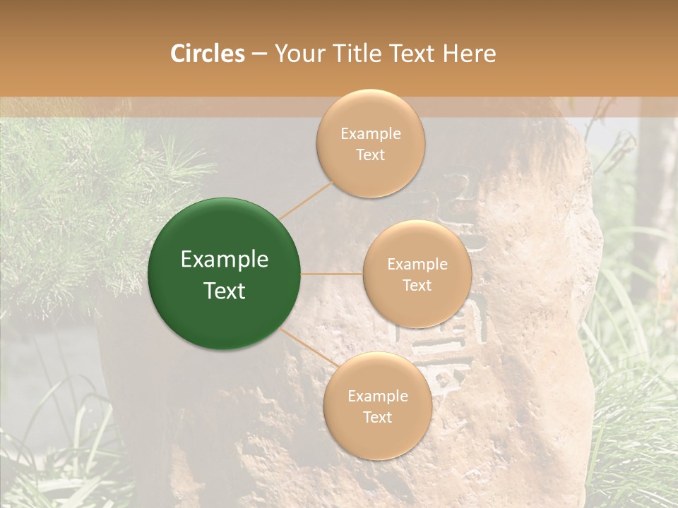 Stone Carved With Chinese Characters PowerPoint Template