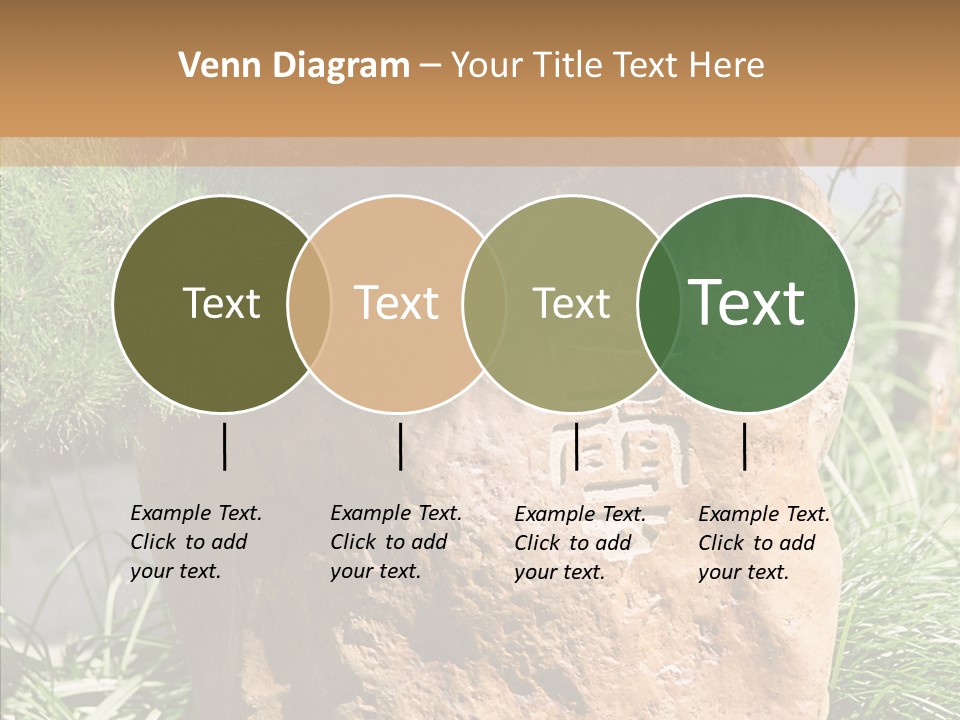 Stone Carved With Chinese Characters PowerPoint Template