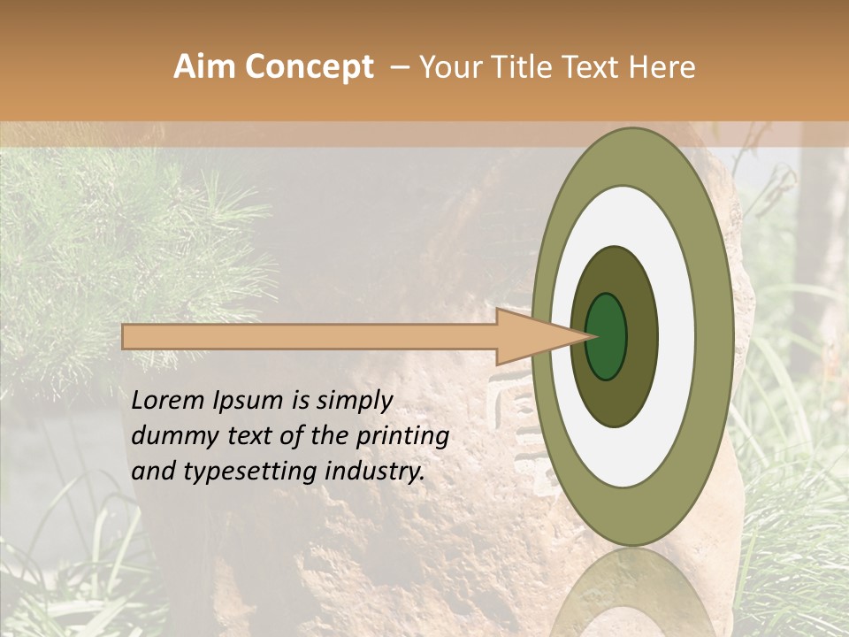 Stone Carved With Chinese Characters PowerPoint Template