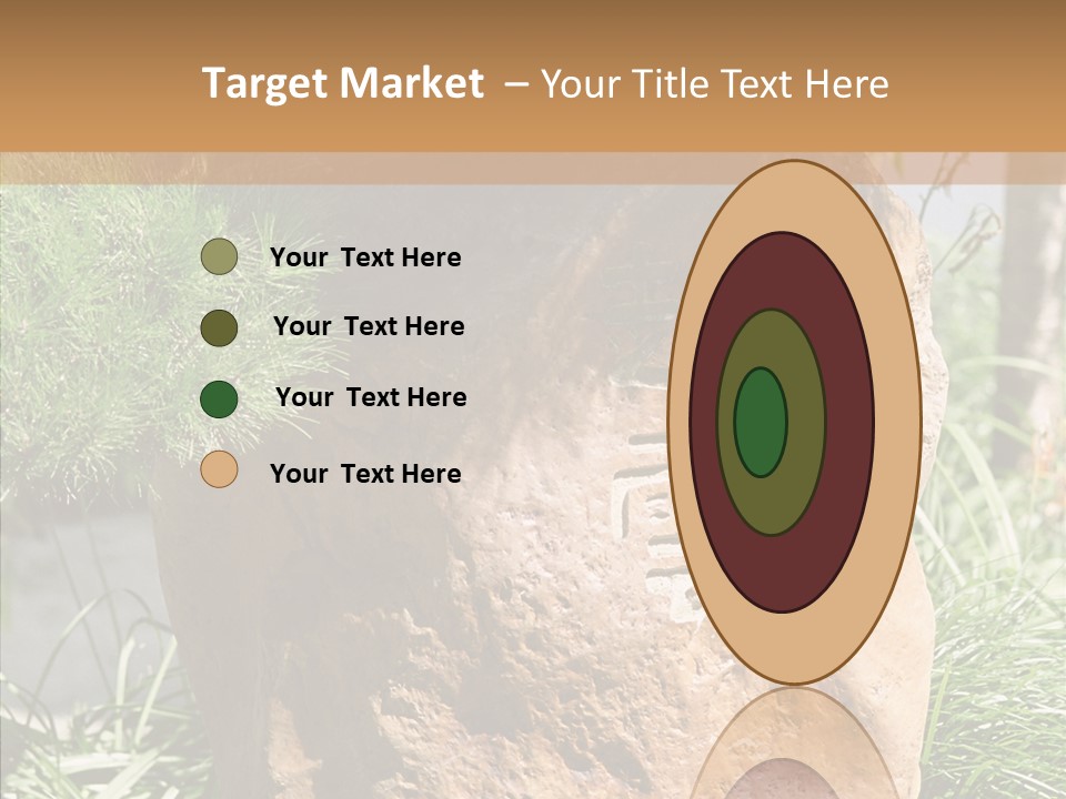 Stone Carved With Chinese Characters PowerPoint Template