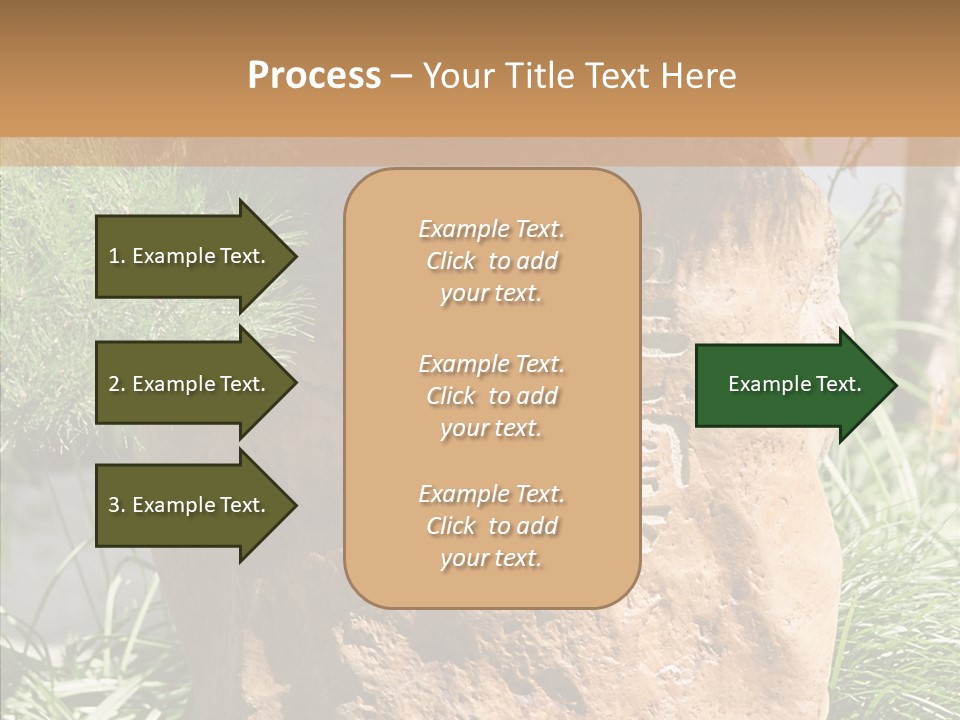 Stone Carved With Chinese Characters PowerPoint Template