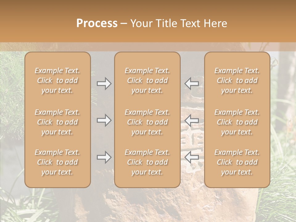 Stone Carved With Chinese Characters PowerPoint Template