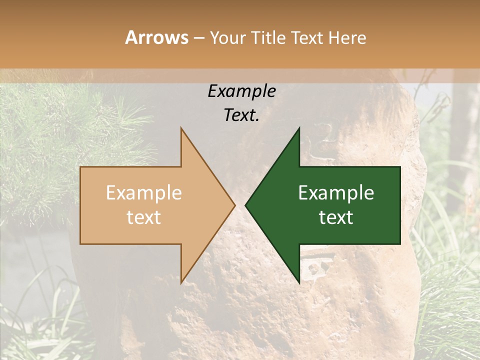 Stone Carved With Chinese Characters PowerPoint Template