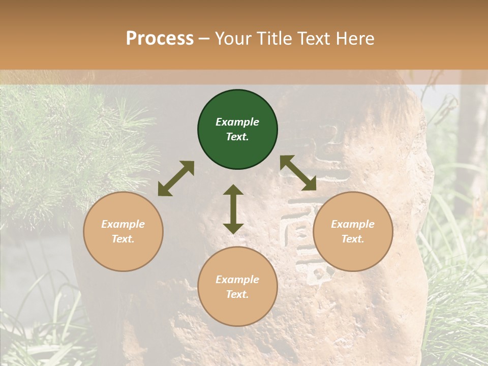 Stone Carved With Chinese Characters PowerPoint Template