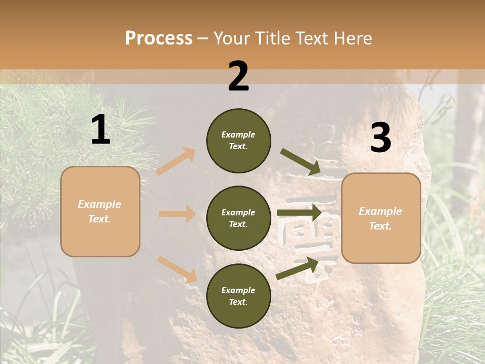 Stone Carved With Chinese Characters PowerPoint Template